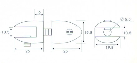 крепление стекла b0035