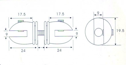 крепление стекла b0038